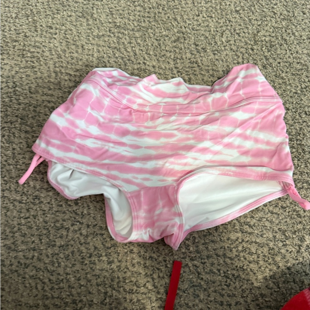 PINK Victoria's Secret Pink and White Swim Shorts